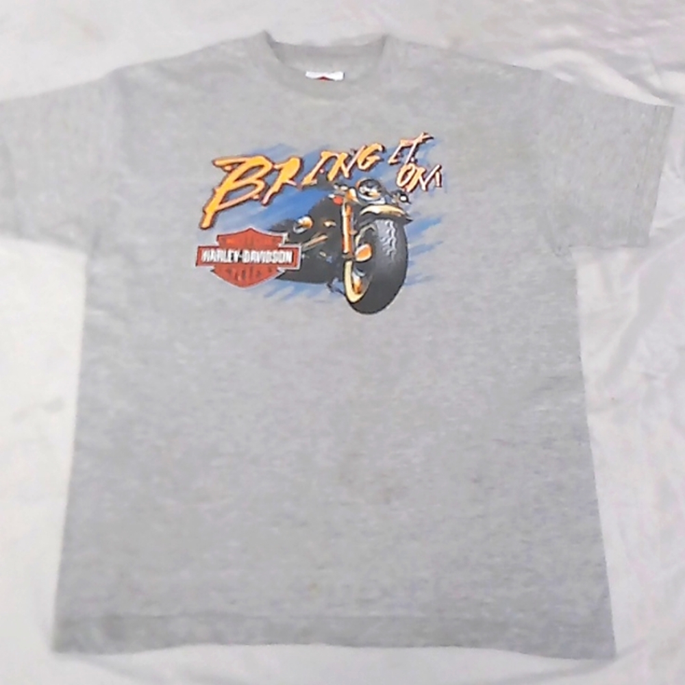 Harley Davidson..Tee..Sz L 14-16..Gray